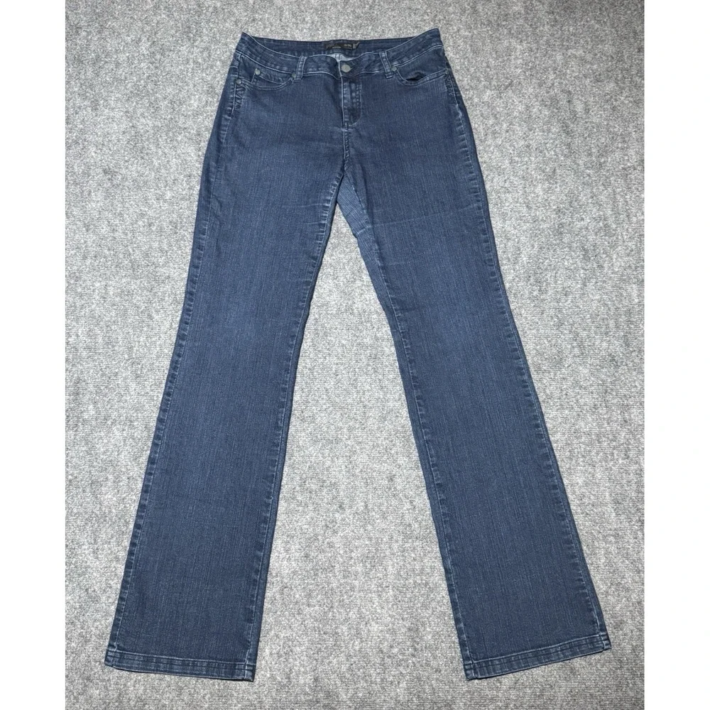 PrAna Jeans Women 10/30 Tall Inseam Blue Mid Rise Straight Organic Cotton Blend